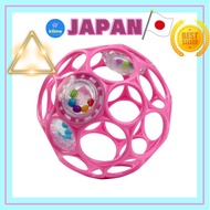 Bright Starts Oball Rattle - Baby Toy for Strollers, Teething, Rattling Soft Ball, Baby Pink, 12030