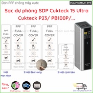 PPF sticker for Cuktech 15 Ultra/ P23/ 10 Plus Mini PB150P PB060 PB100P backup charger, clear, scrat