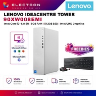 Lenovo IdeaCentre Tower 08IRH9 90XW008EMI Desktop PC Cloud Grey ( i3-1315U, 8GB, 512GB SSD, Intel, W