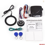 Car Alarm System One Click Start System Push to Start Ignition One Click Stop Button Kit Keyless Sta