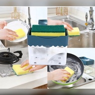dispenser tempat sabun cuci piring 2in1 sponge pump holder +free spons