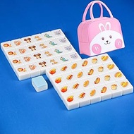 YANMEIYA 49 Blocks Seaside Escape Game Mahjong Sets (Blue 36MM)