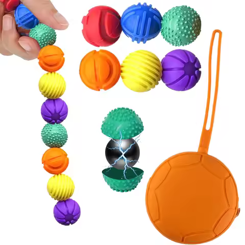 Magnetic Ball Stress Relief Silicone Ball Educational Sensory Stress Relief Ball Textured Ball for A