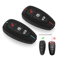 ปลอกเคสกุญแจรถยนต์ซิลิโคนสำหรับ FORD KUGA Focus Mk3 Mk4 Mondeo Fiesta ไทเทเนียม EcoSport Transit Key Key Key Accessories ระยะไกล