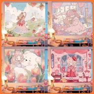 Anime Pink Girl Tapestry Retro Wall Decoration Background Cloth Decorative Flag Tapestry