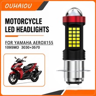 108 LED FOR YAMAHA AEROX155 P15D  Motorcycle Headlight Bulb White  White With Lens High Low Beam 12-