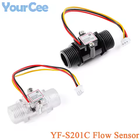 ZJ-S201C Water Flow Sensor 1-30L/min Switch Fluid Flow Meter Water Control Transparent Enclosure DC5