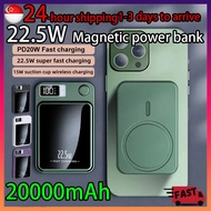 SG [READY STOCK]20000mAh Magnetic Wireless Charger Power Bank 22.5W Fast Charging Mini Power Bank Power Bank