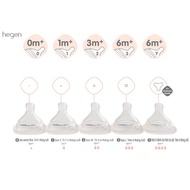 Hegen baby bottle nipples, replacement nipples numbered 0, 1, 2, 3 and Y cut (1 piece)
