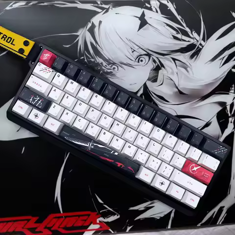 Yuki Aim Keycaps PBT Thermal Sublimation Keycaps Japanese Anime Keycaps Cherry Profile Keyboard Acce