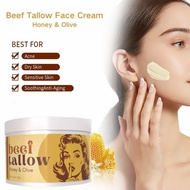 Beef Tallow Honey and Olive Whipped Beef Tallow Honey Balm Beef Tallow Face Moisturizer Cream