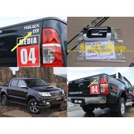 ORIGINAL TOYOTA HILUX VIGO/ REVO/ INNOVA REAR BONNET EMBLEM G LOGO. TAIL GATE LOGO "G" KUN25/KUN26/G
