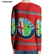 Alfa Romeo Long Sleeve T-SHIRT Unisex Polyester Jersey Material