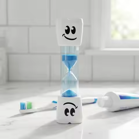 2Minute 3Minute Big Eye Timer for Kids Tooth Brushing Visual Sandglass Fun Timer for Bathroom Toilet