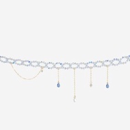 水色SWAROVSKI水晶編織短項鍊