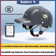 Half Face Helmet Summer Safety Helmet E-Motorcycle Helmet Unisex Lightweight Helmet Peak Cap Type