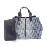 [二手] Dior Toujours Oblique 大手提包，牛仔藍/海軍藍，牛仔皮革，Oblique Toujours 大號，女式