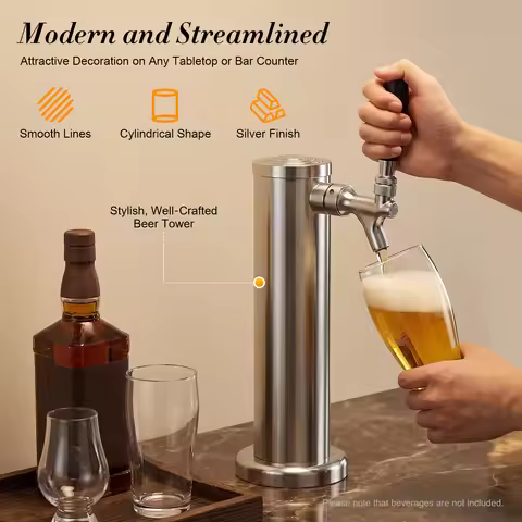 Stainless Steel Draft Beer Tower Set Single Tap Faucet Wine Single Head Beer Tower Beer Tower For Ho