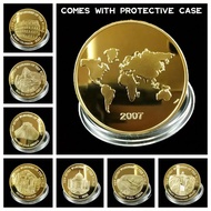 7pcs/Set Commemorative Coins Of The 7 Wonders Of The World, Lucky Coins, Collection Coins, Challenge