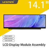 Paparan Skrin Jalur Panjang Ultrawide 14.1 Inci Mini Hdmi Usb-c 550x1920 Ips Modul Paparan Lcd Untuk