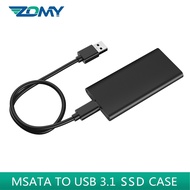 ▨ ZOMY mSATA to USB 3.1 Type c SSD Case Aluminum 10Gbps SSD Portable Hard Disk Box 3x3/3x5 mSATA Laptop Solid State Disk Enclosure