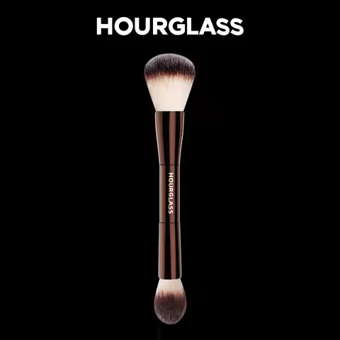 Hourglass Makeup Brush- No.17 Lighting Edit Brush Soft Fiber Hair Double Head Highlight Fashion Desi