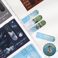 Stationery : 2 Pieces Scenery Magnetic Bookmark | Magnetic Book Tab | Label | Clip Divider