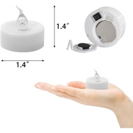 24 Tea Lights Led Flickering with Timer Function (6 hrs on, 18 hrs off), Christmas Mini Flameless Ca