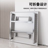 Table Simple Commercial Strip Table Rectangular Portable Stainless Steel Dining Table Folding Househ