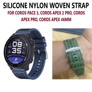 Ready Stock] Silicone Nylon Woven Strap Band - Coros Pace 3, Coros Apex 2 Pro, Coros Apex 46mm, Coros Apex Pro Watchband