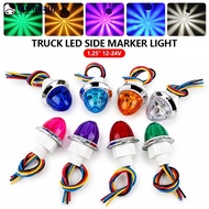 QUENNA 1.25″ 12-24V Truck LED Side Marker Light Tail Lamp for Trailer Waterproof Warning Indicator R