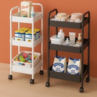 3-Tier Multipurpose Trolley Rack with Wheels Kitchen Trolley Rack with Wheels 3-Tier Makeup Rack/