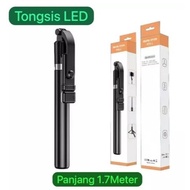 [SH-402] 1.7 Meter Bluetooth LED 3in1 Selfie Stick Tripod R1S-L Bluetooth Tripod Selfie Stick/