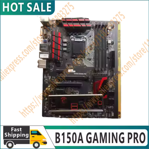 100% original testing B150A GAMING PRO Motherboard supports i7 i5 i3 CPU DDR4 2133MHz PCI-E 3.0 Cros