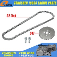 Motorcycle Engine Timing Chain Gear Sprocket Kit For ZongShen 190cc Z190 W190 ZS1P62YML-2 Electric S