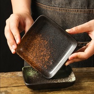 SN07 Yui Square Plate 5" / Piring Saji Sushi Keramik Jepang Petak Kecil