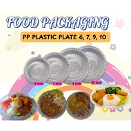 PP Plastic Plate 6" 7" 9" 10" (50pcs)/ Pinggan Kenduri/ Pinggan Pakai Buang/ Disposable Plate/ Pingg