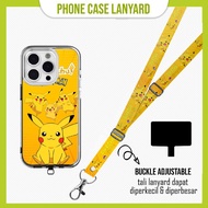GANTUNGAN [SOFTCASE Set] Pokemon Pikachu Case Strap Lanyard Mobile Hanger a15 a16 a54 a74 a76 a96 a5