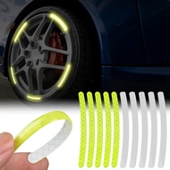 20pcs Car Wheel Rim Reflective Sticker / Luminous Tire Safety Warning Strips Exterior Decoration for Vehicle Truck  / Car Motorcycle Bike Tire Rim Styling Reflector Decals