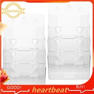 [Hot-Sale] 2pcs A5 Acrylic Brochure Display Stand Rack Flyer Holder Plastic Literature Rack