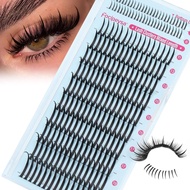 Focipeysa Spike Lash Clusters with Bottom Lashes 11-21mm Individual Lash Extensions Manga Premade Fa