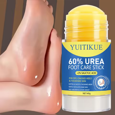 60% Urea Cream and Peach-Scented Foot Balm Combo - Powerful repair for cracked heels, deeply moistur
