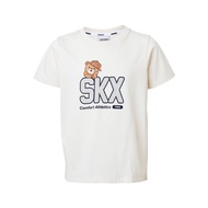 Skechers สเก็ตเชอร์ส เสื้อยืดแขนสั้นเด็กผู้ชาย Boys Comfort Athletic Short Sleeve Tee - SL424B655-OW