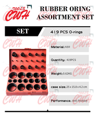 225PCS 419PCS RUBBER RING ORING GASKET OIL SEAL WASHER ASSORTMENT SET Automotive Plumbing Faucet Rep