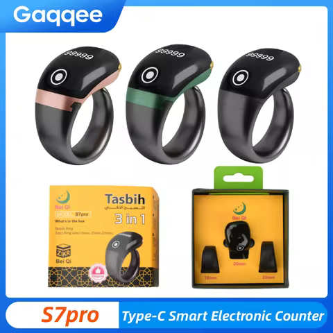 S7pro Digital Tally Counters OLED Display Ring Holder intelligent APP Counting Type-C SilentTouch Sm