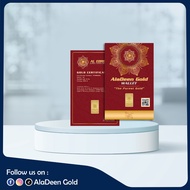 AlaDeen Gold®️ 1gram Exclusive Gold Bar 999.9Au Maroon (The Purest Gold)