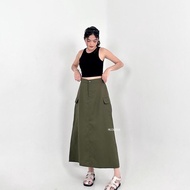 HL Highwaist Cargo Rok- Cargo Rok Kekinian Realpict