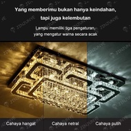 terbaru!!! Lampu Kristal Gantung Ruang Tamu Mewah Besar K9 Remote