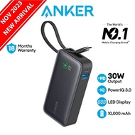 Anker Powerbank Fast Charging Nano Power Bank Powercore Powerbank 10000mAh 30W Portable Charger with USB C Cable (A1259)