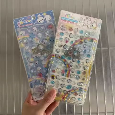 Kawaii Cartoon Water Drop Awawa Chan Three-Dimensional Relief Crystal Sticker Phone Case Decoration 